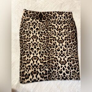 1X-Sensational Collection Leopard Print Skirt